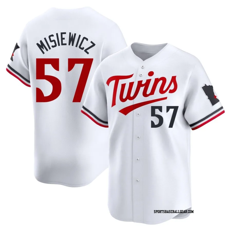 Anthony Misiewicz Youth Minnesota Twins White Limited Home Jersey