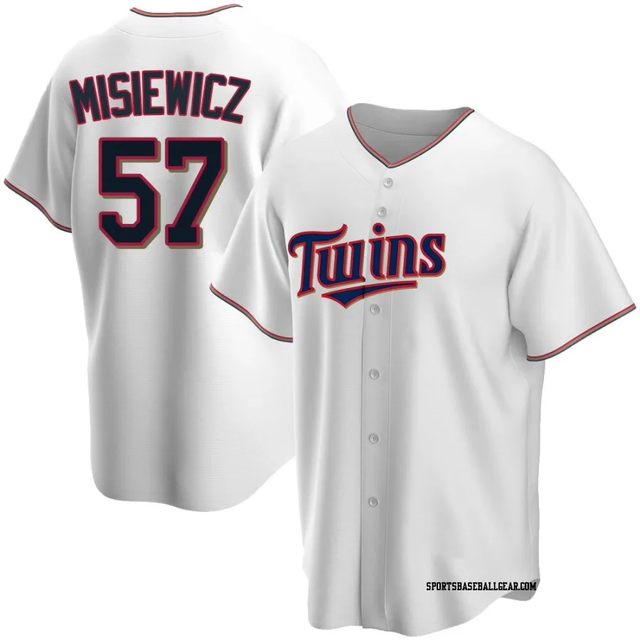 Anthony Misiewicz Youth Minnesota Twins White Replica Home Jersey