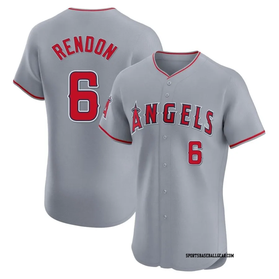 Anthony Rendon Men's Los Angeles Angels Gray Elite Road Jersey