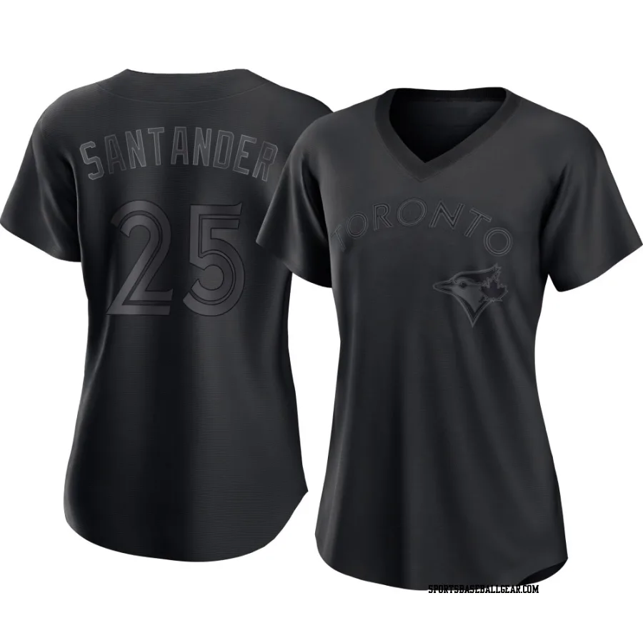 Anthony Santander Women's Toronto Blue Jays Black Authentic Pitch Fashion Jersey