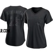 Anthony Santander Women's Toronto Blue Jays Black Replica Pitch Fashion Jersey