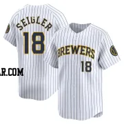 Anthony Seigler Men's Milwaukee Brewers White Limited Alternate Jersey