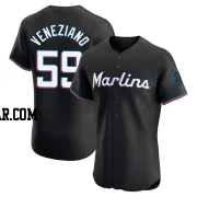 Anthony Veneziano Men's Miami Marlins Black Elite Alternate Vapor Premier Jersey