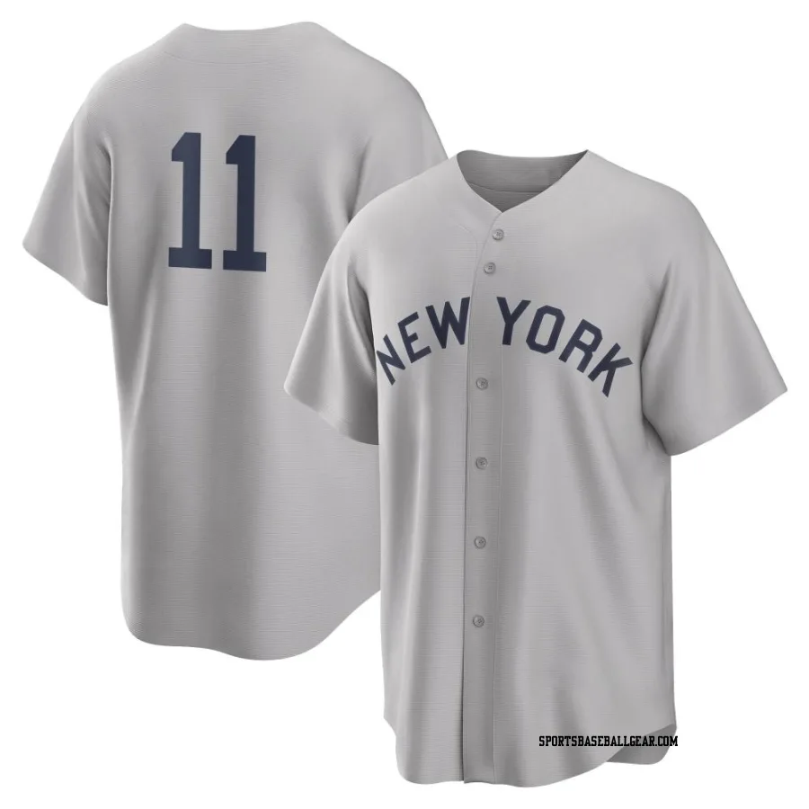 Anthony Volpe Youth New York Yankees Gray Replica 2021 Field of Dreams Jersey
