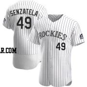 Antonio Senzatela Men's Colorado Rockies White Authentic Home Jersey