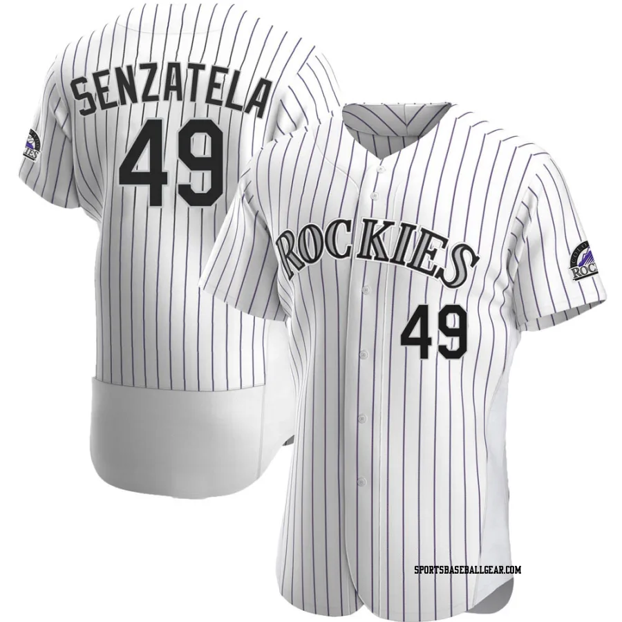 Antonio Senzatela Men's Colorado Rockies White Authentic Home Jersey