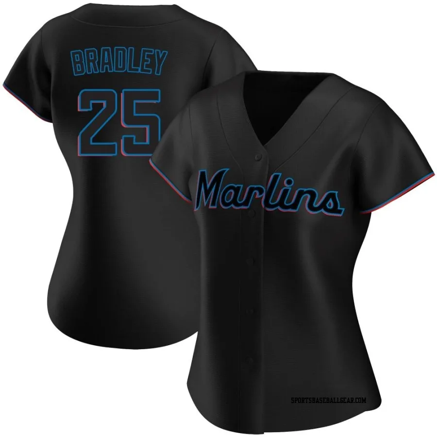 Archie Bradley Women's Miami Marlins Black Authentic Alternate Jersey