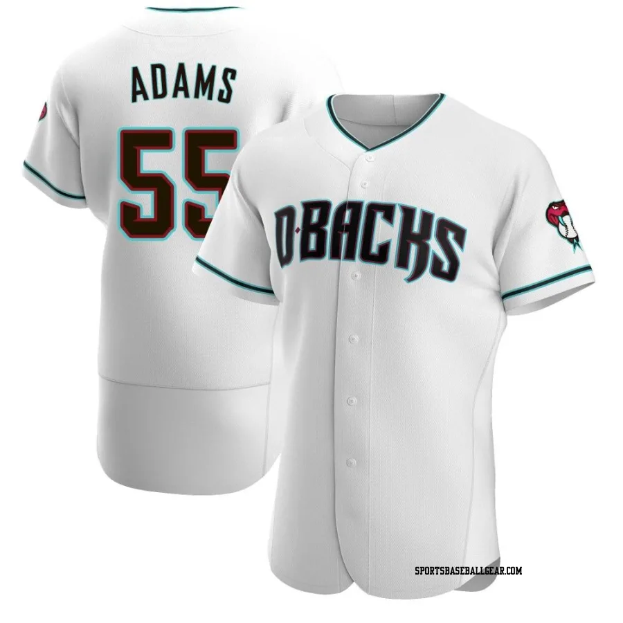 Austin Adams Men's Arizona Diamondbacks White/Teal Authentic Alternate Jersey
