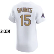 Austin Barnes Men's Los Angeles Dodgers Gold Elite White 2025 Collection Jersey