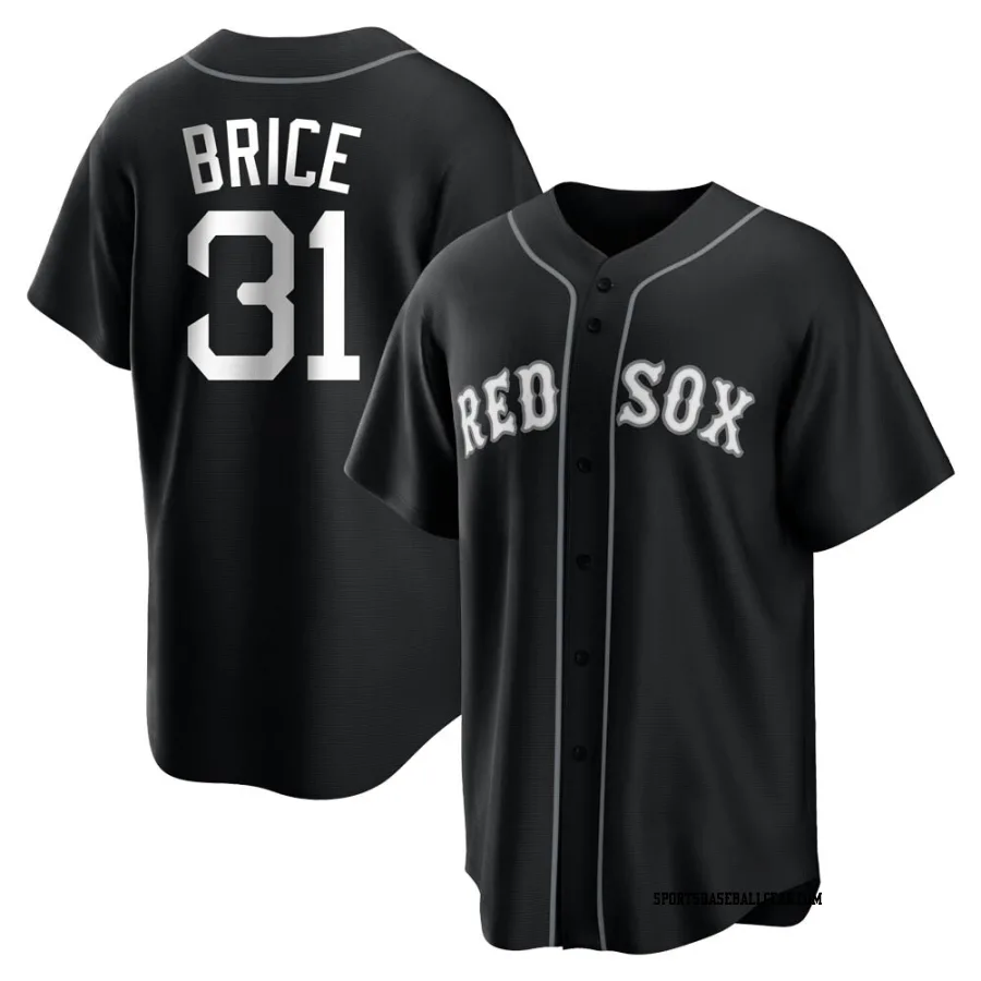 Austin Brice Youth Boston Red Sox Black/White Replica Jersey