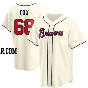 Austin Cox Men's Atlanta Braves Cream Replica Alternate Jersey
