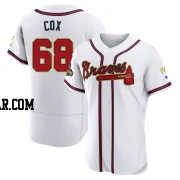 Austin Cox Men's Atlanta Braves Gold Authentic White 2022 Program Jersey