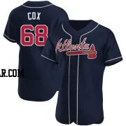 Austin Cox Men's Atlanta Braves Navy Authentic Alternate Jersey