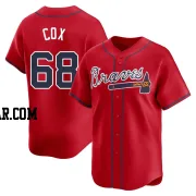 Austin Cox Men's Atlanta Braves Red Limited Alternate Jersey