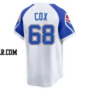 Austin Cox Men's Atlanta Braves White Limited Throwback Cooperstown Collection Jersey