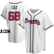 Austin Cox Men's Atlanta Braves White Replica Home Jersey