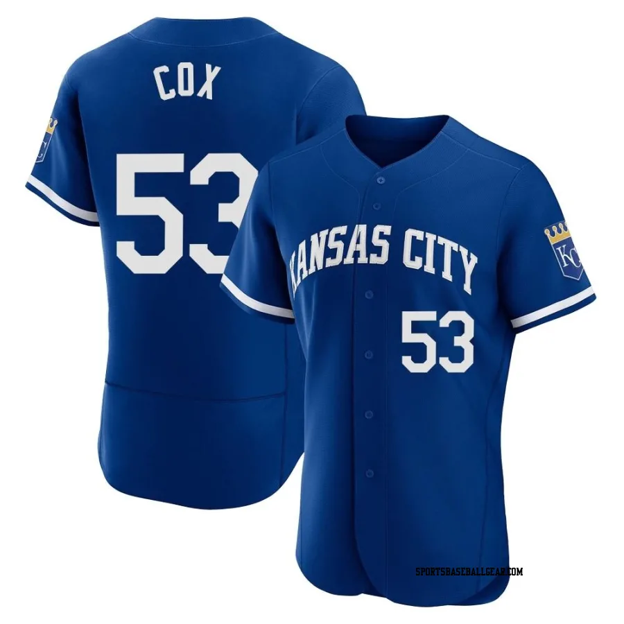 Austin Cox Men's Kansas City Royals Royal Authentic 2022 Alternate Jersey