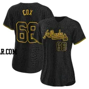 Austin Cox Women's Atlanta Braves Black Replica Snake Skin City Jersey