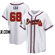Austin Cox Youth Atlanta Braves Gold Replica White 2022 Program Jersey