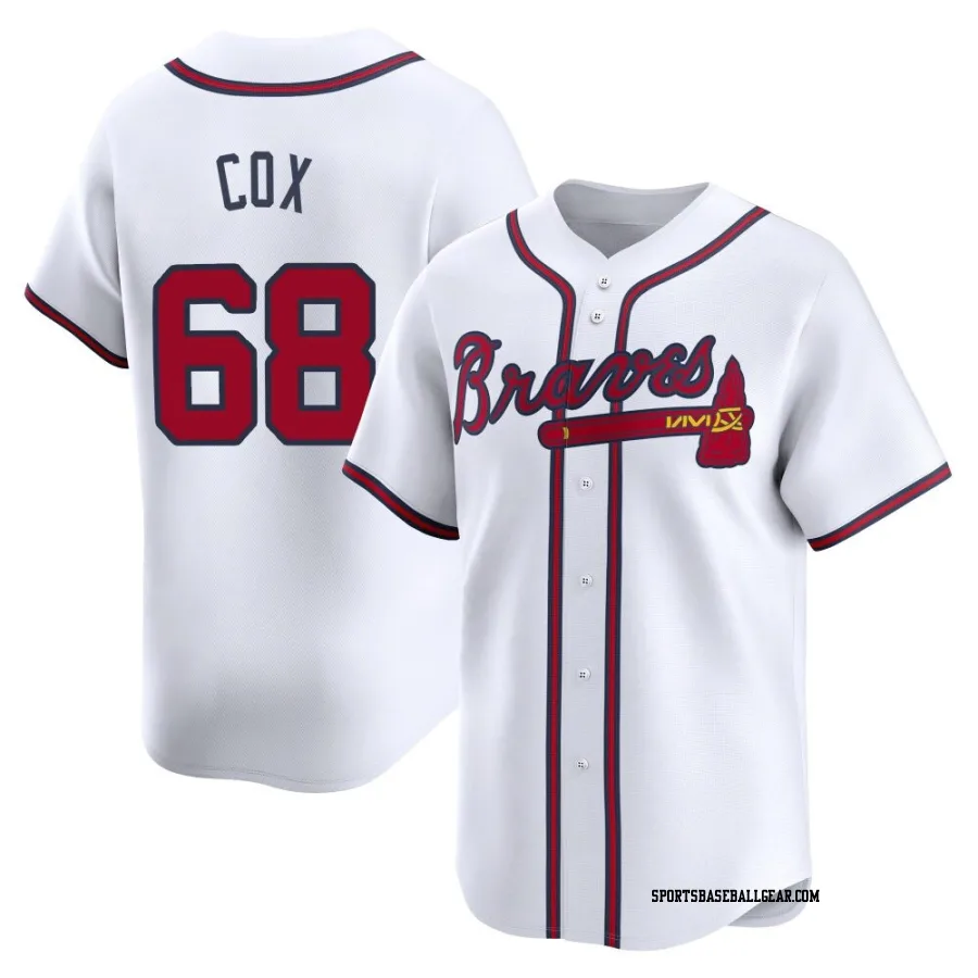 Austin Cox Youth Atlanta Braves White Limited Home Jersey