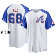 Austin Cox Youth Atlanta Braves White Replica 2023 City Connect Jersey