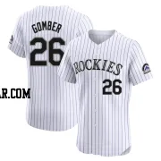 Austin Gomber Men's Colorado Rockies White Elite Home Jersey