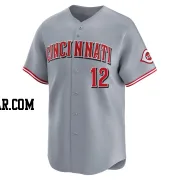 Austin Hays Men's Cincinnati Reds Gray Limited Away Jersey