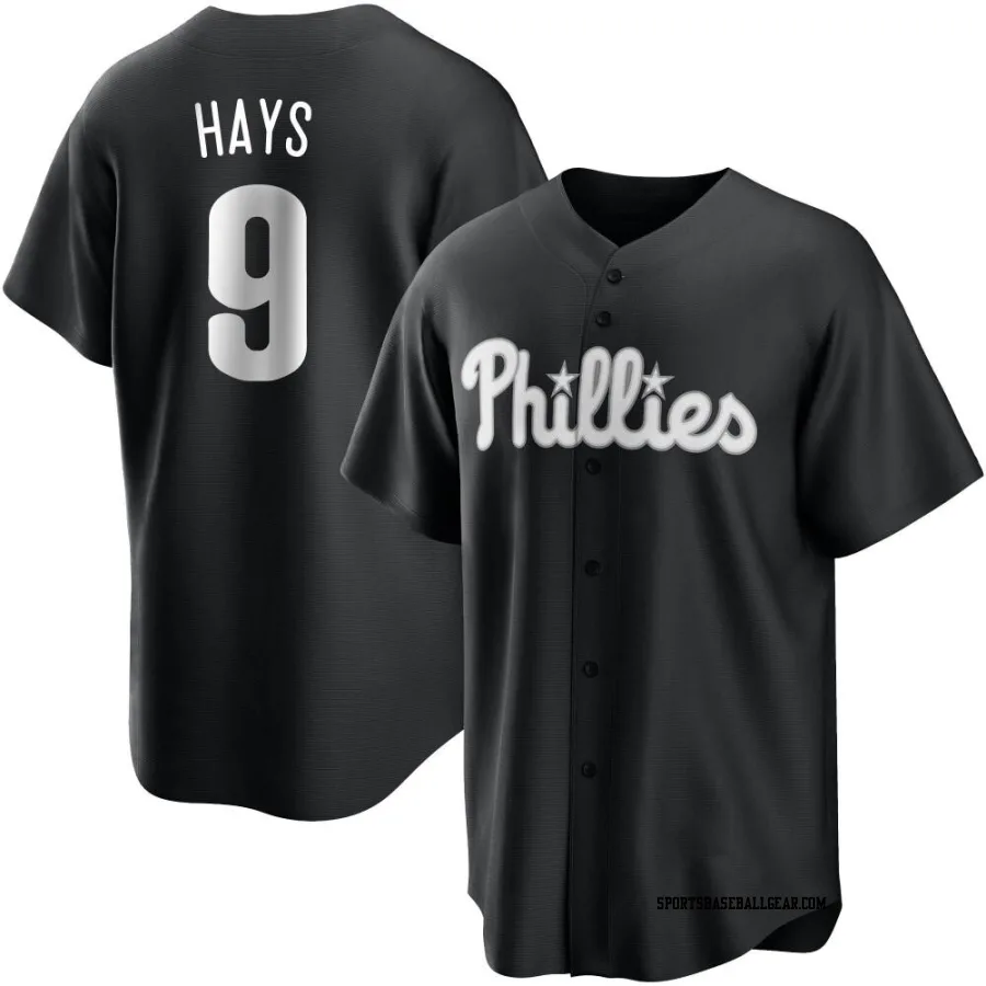 Austin Hays Men's Philadelphia Phillies Black/White Replica Jersey