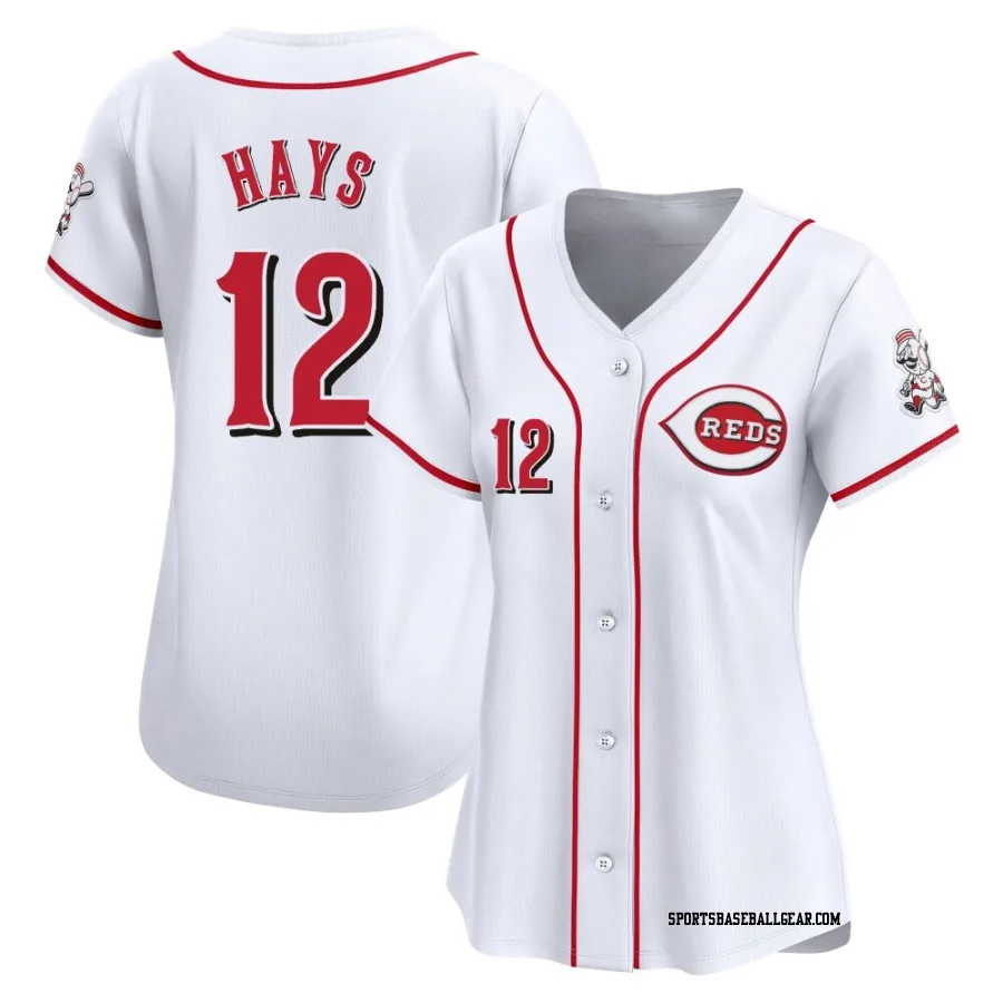 Austin Hays Women's Cincinnati Reds White Limited Home Jersey