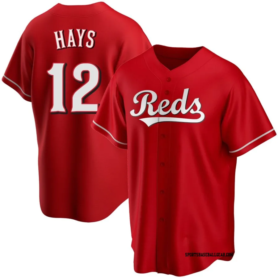 Austin Hays Youth Cincinnati Reds Red Replica Alternate Jersey