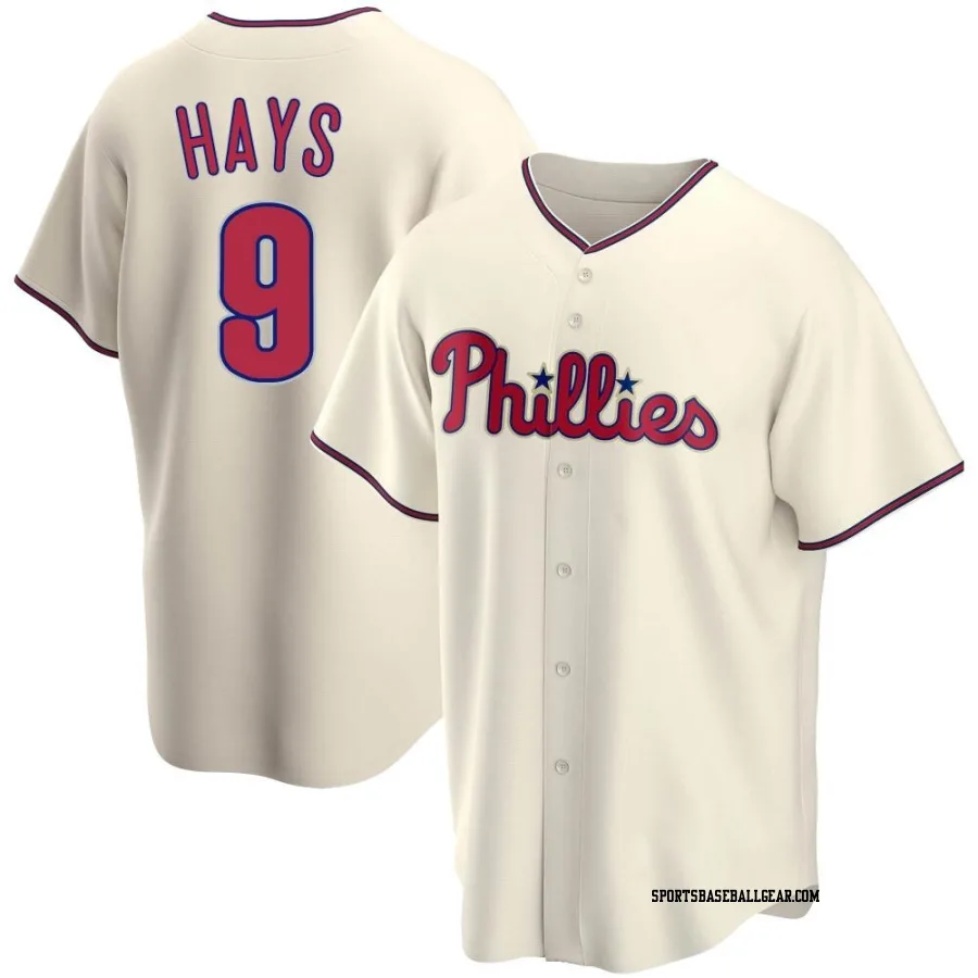 Austin Hays Youth Philadelphia Phillies Cream Replica Alternate Jersey
