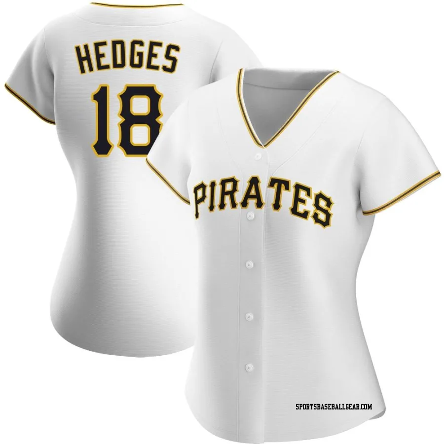 Austin Hedges Women's Pittsburgh Pirates White Replica Home Jersey