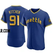Austin Kitchen Men's Seattle Mariners Royal Authentic 2023 City Connect Jersey