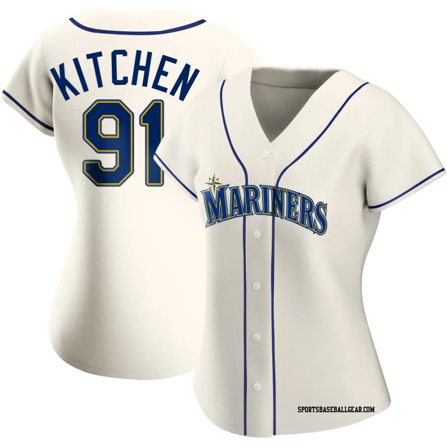 Austin Kitchen Women's Seattle Mariners Cream Authentic Alternate Jersey