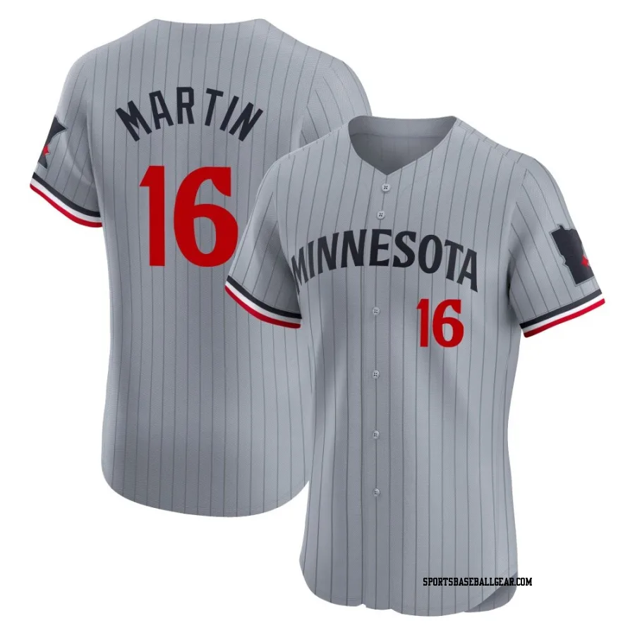 Austin Martin Men's Minnesota Twins Gray Elite Road Jersey