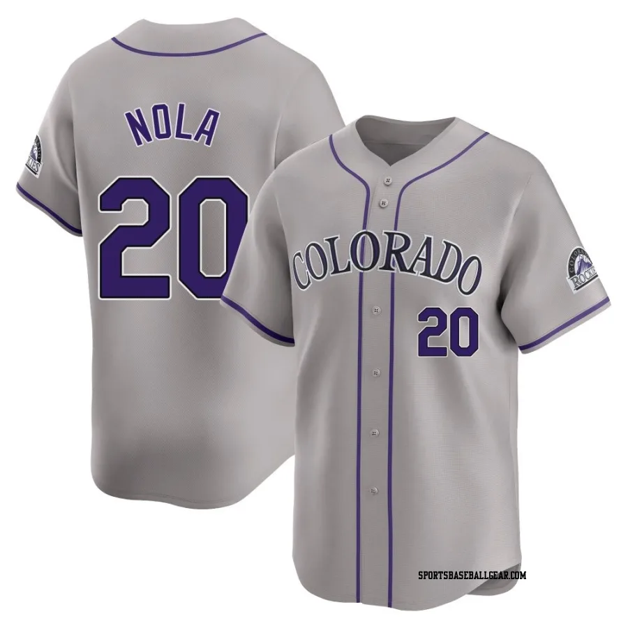Austin Nola Men's Colorado Rockies Gray Limited Road Jersey