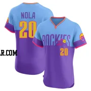 Austin Nola Men's Colorado Rockies Purple/Light Elite Blue 2025 City Connect Jersey