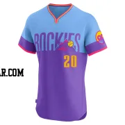 Austin Nola Men's Colorado Rockies Purple/Light Elite Blue 2025 City Connect Jersey