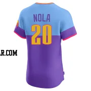 Austin Nola Men's Colorado Rockies Purple/Light Elite Blue 2025 City Connect Jersey
