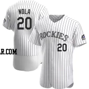 Austin Nola Men's Colorado Rockies White Authentic Home Jersey