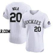 Austin Nola Men's Colorado Rockies White Elite Home Jersey