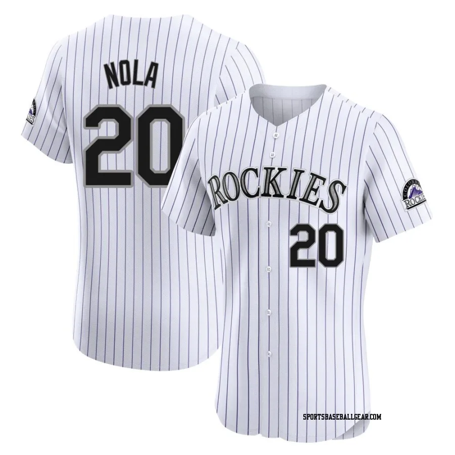 Austin Nola Men's Colorado Rockies White Elite Home Jersey