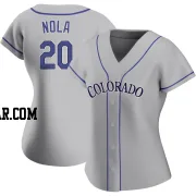 Austin Nola Women's Colorado Rockies Gray Authentic Road Jersey