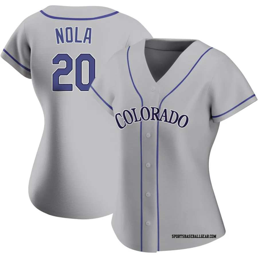 Austin Nola Women's Colorado Rockies Gray Authentic Road Jersey