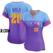 Austin Nola Women's Colorado Rockies Purple/Light Limited Blue 2025 City Connect Jersey