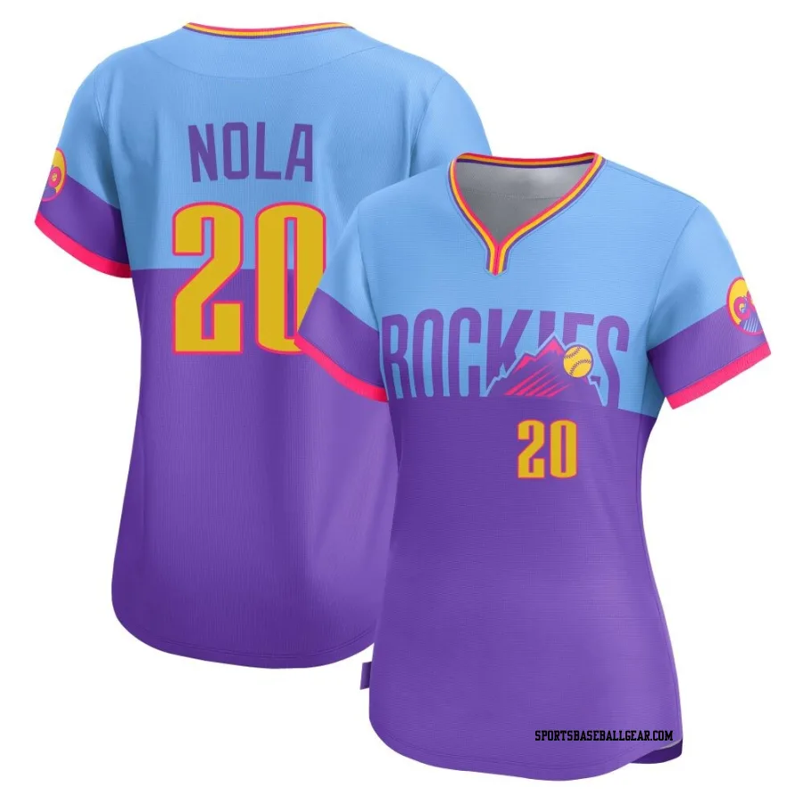 Austin Nola Women's Colorado Rockies Purple/Light Limited Blue 2025 City Connect Jersey