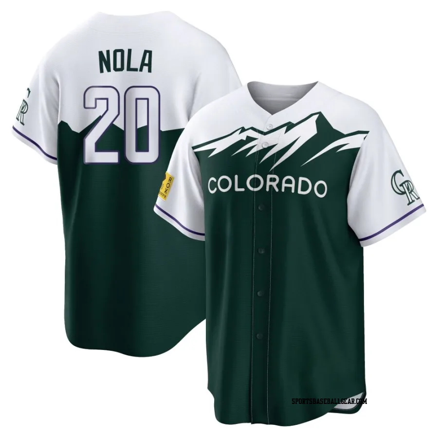Austin Nola Youth Colorado Rockies Green Replica 2022 City Connect Jersey