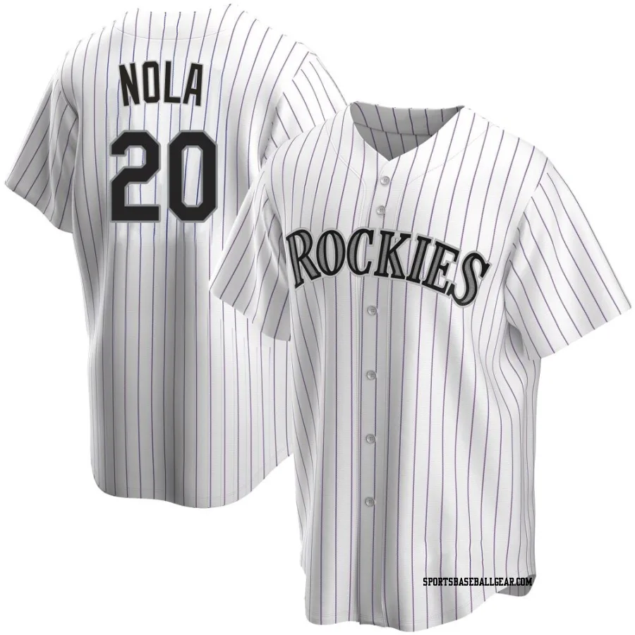 Austin Nola Youth Colorado Rockies White Replica Home Jersey