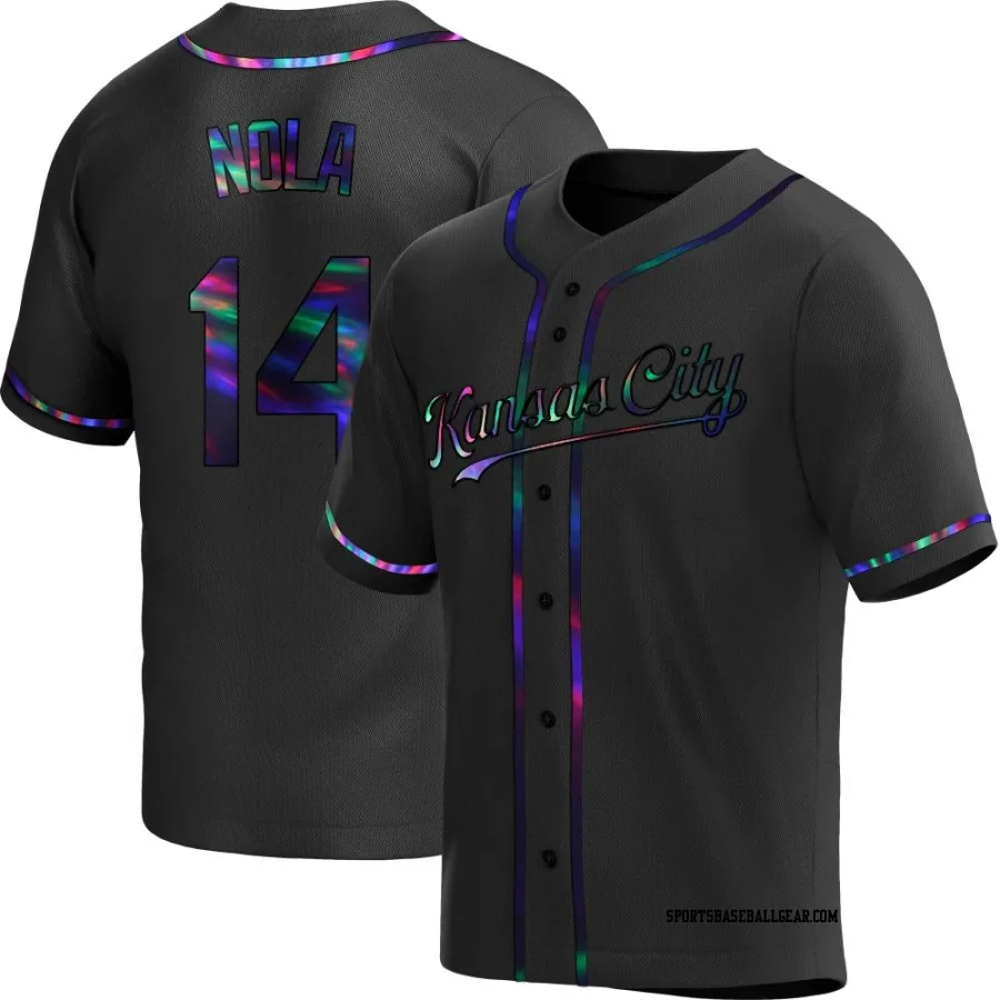 Austin Nola Youth Kansas City Royals Black Holographic Replica Alternate Jersey