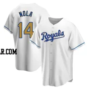 Austin Nola Youth Kansas City Royals Gold Replica White Home Jersey